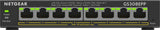 NETGEAR 8-Port Gigabit Ethernet High-Power PoE+ Plus Switch (GS308EPP) Administreret L2/L3 Gigabit Ethernet (10/100/1000) Strøm over Ethernet (PoE) Sort