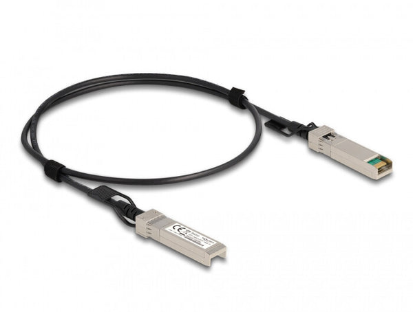DeLOCK 84200 InfiniBand og fiberoptisk kabel 1 m SFP+ Sort, Sølv