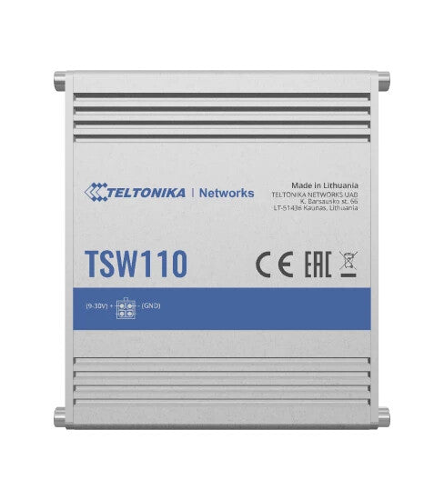 Teltonika TSW110 Ikke administreret Gigabit Ethernet (10/100/1000) Strøm over Ethernet (PoE) Blå, Grå
