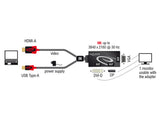 DeLOCK 62959 videokabel adapter 0,135 m HDMI + USB DVI-I + VGA (D-Sub) Sort, Rød