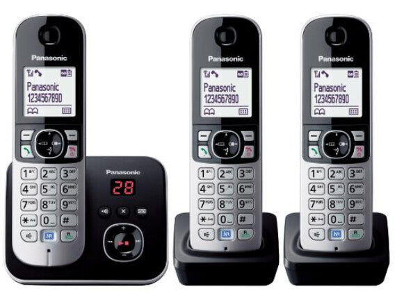 Panasonic KX-TG6823GB telefon DECT telefon Nummervisning Sort, Sølv