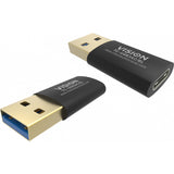 Vision TC-USB3AC/BL kabel kønsskifter Sort