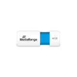 MediaRange USB Stick 64GB MR974 USB-nøgle USB Type-A 2.0 Blå, Hvid