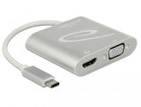DeLOCK 87705 USB grafisk adapter 3840 x 2160 pixel Sølv