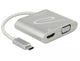 DeLOCK 87705 USB grafisk adapter 3840 x 2160 pixel Sølv