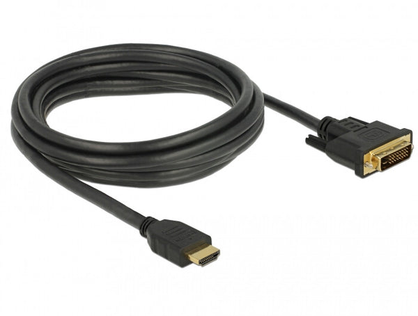 DeLOCK 85655 videokabel adapter 3 m HDMI Type A (Standard) DVI Sort