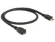 DeLOCK 0.5m USB 2.0 USB-kabel 0,5 m Micro-USB B 0,48 Gbit/sek. Sort