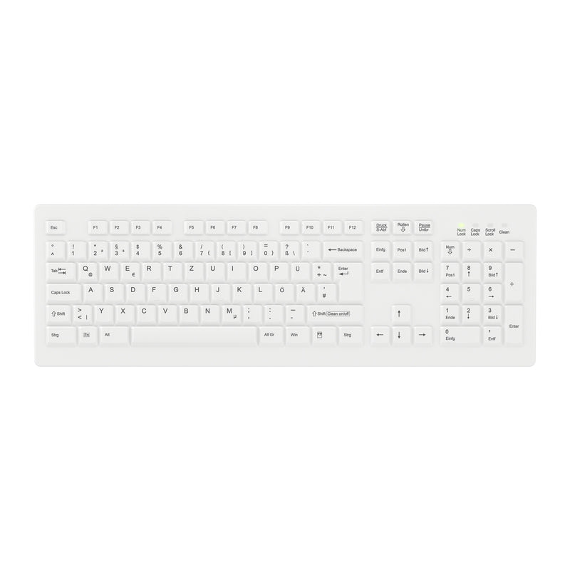 Contour Design Active Key AK-C8100F-FU1-W/GE tastatur Medicinsk RF trådløst QWERTZ Tysk Hvid