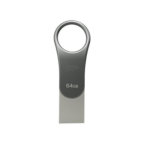 Silicon Power Mobile C80 USB-nøgle 64 GB USB Type-A / USB Type-C 3.2 Gen 1 (3.1 Gen 1) Titanium