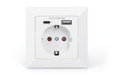 Digitus DA-70615 stikkontakt Hvid