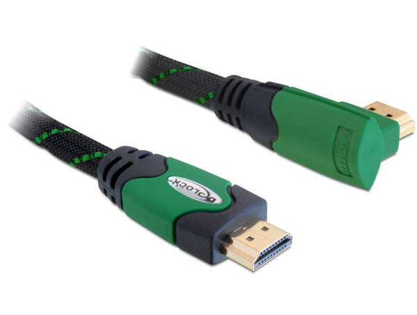 DeLOCK 1m High Speed HDMI 1.4 HDMI-kabel HDMI Type A (Standard) Sort, Grøn