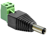 DeLOCK 65488 kabel kønsskifter DC 2.5 x 5.5 mm 2p Sort, Grøn, Sølv