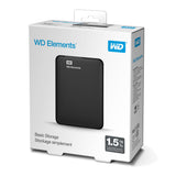Western Digital WD Elements Portable ekstern harddisk 1,5 TB 2.5" Micro-USB B 3.2 Gen 1 (3.1 Gen 1) Sort