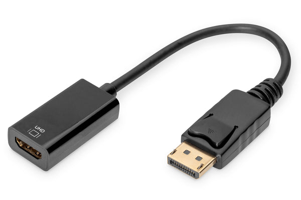 Digitus DB-340415-002-S videokabel adapter 0,2 m DisplayPort HDMI Sort