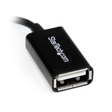 StarTech.com UUSBOTGRA USB-kabel USB 2.0 0,127 m Micro-USB B USB A 0,48 Gbit/sek. Sort