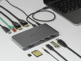 DeLOCK 87777 dockingstation Ledningsført Thunderbolt 3 Grå