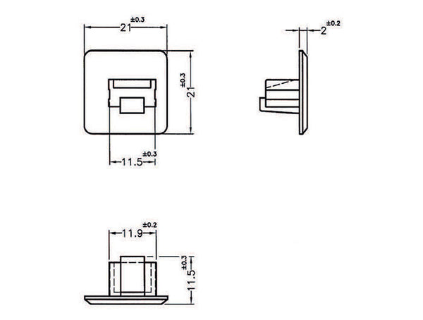 DeLOCK 64019 dækning af sokkel RJ-45 Hvid 10 stk