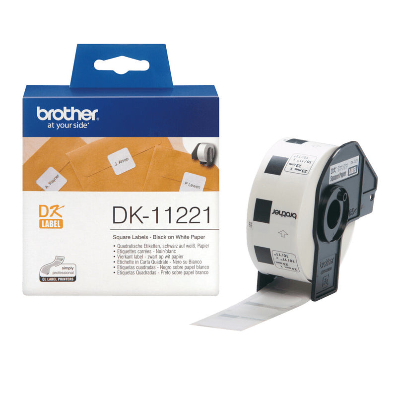 Brother DK-11221 etiketbånd Sort på hvid