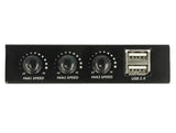 DeLOCK 62714 kontrol af blæserens hastighed 3 kanaler Sort