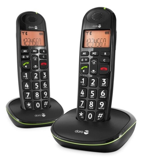 Doro PhoneEasy 100w Duo DECT telefon Sort