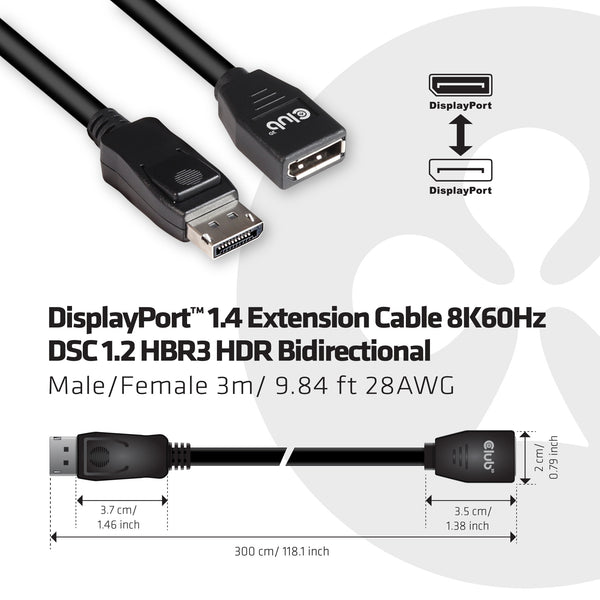 CLUB3D cac-1023 3 m DisplayPort Sort