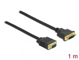 DeLOCK 86756 videokabel adapter 1 m DVI-A VGA (D-Sub) Sort