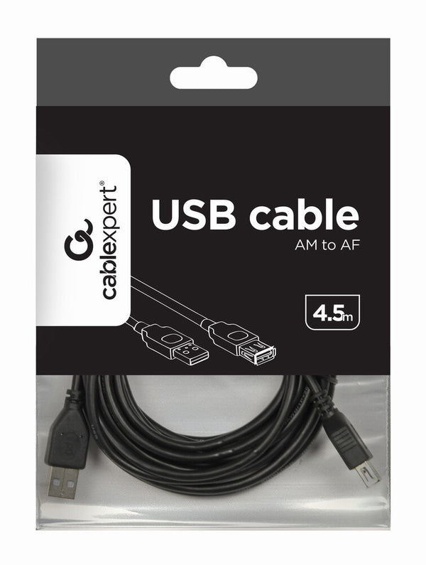 Gembird CCP-USB2-AMAF-15C USB-kabel USB 2.0 4,6 m USB A Sort