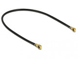 DeLOCK 89642 koaxial kabel 1.13 0,1 m MHF IV/ HSC MXHP32 Sort, Guld