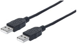Manhattan 353892 USB-kabel USB 2.0 1 m USB A 0,48 Gbit/sek. Sort