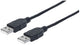 Manhattan 353892 USB-kabel USB 2.0 1 m USB A 0,48 Gbit/sek. Sort