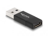 DeLOCK 60001 kabel kønsskifter USB A USB C Sort