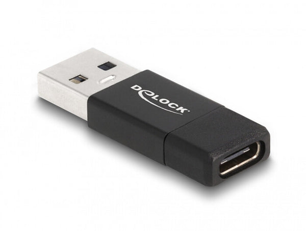 DeLOCK 60001 kabel kønsskifter USB A USB C Sort