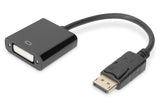 Digitus AK-340401-001-S videokabel adapter 0,15 m DisplayPort DVI-I Sort