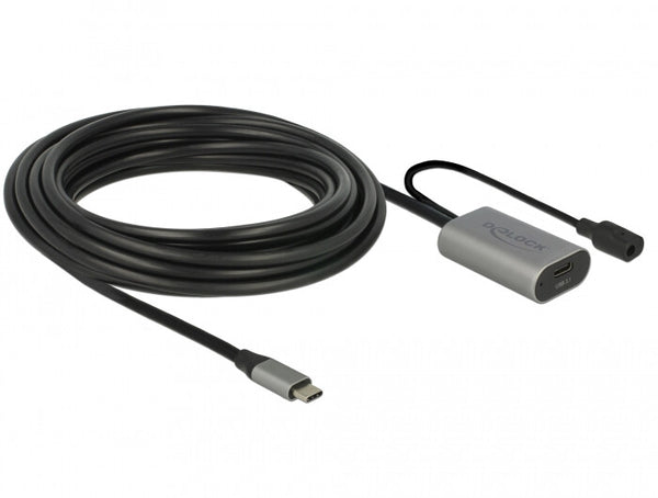 DeLOCK 85392 USB-kabel USB 3.2 Gen 1 (3.1 Gen 1) 5 m USB C Sort, Grå