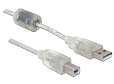 DeLOCK Cable USB 2.0 A-B - 0.5m USB-kabel 0,5 m USB A USB B Grå
