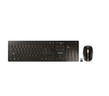 CHERRY DW 9100 SLIM tastatur Mus inkluderet Universel RF trådløs + Bluetooth QWERTZ Schweizisk Sort