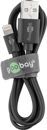 Goobay 63523 Lightning kabel 1 m Sort