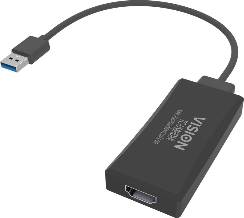 Vision TC-USBHDMI USB grafisk adapter 1920 x 1080 pixel Sort