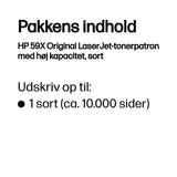 HP 59X Original LaserJet-tonerpatron med høj kapacitet, sort