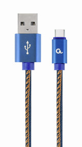Cablexpert CC-USB2J-AMCM-1M-BL USB-kabel USB 2.0 USB A USB C 0,48 Gbit/sek. Blå