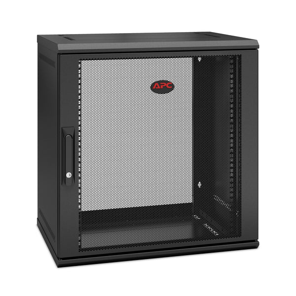 APC NetShelter WX 12U Single Hinged Wall-mount Enclosure 400mm Deep Vægmonteret stativ Sort