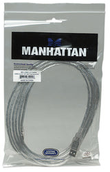 Manhattan 340458 USB-kabel USB 2.0 3 m USB A USB B 0,48 Gbit/sek. Sølv