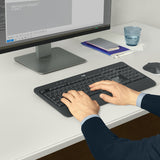 Logitech 920-008678 tastatur Mus inkluderet Universel RF trådløst AZERTY Belgisk Sort