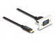 DeLOCK Easy 45 USB-kabel USB 3.2 Gen 2 (3.1 Gen 2) 1 m USB C USB A 10 Gbit/sek. Sort, Hvid