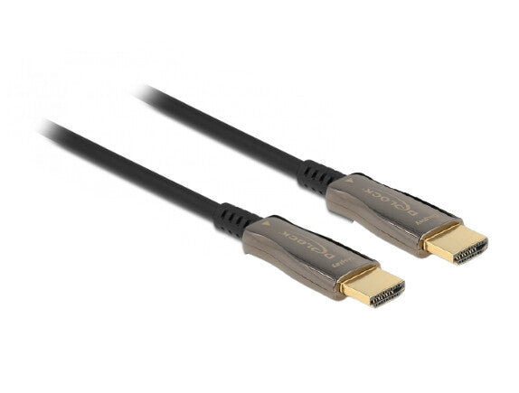 DeLOCK 84038 HDMI-kabel 20 m HDMI Type A (Standard) Sort, Sølv