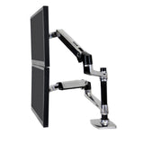 Ergotron LX Series Dual Stacking Arm 61 cm (24") Skrivebord Sølv