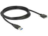 DeLOCK 2m USB 3.0 USB-kabel USB 3.2 Gen 1 (3.1 Gen 1) USB A Micro-USB B 5 Gbit/sek. Sort