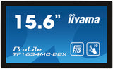 iiyama ProLite TF1634MC-B8X computerskærm 39,6 cm (15.6") 1920 x 1080 pixel Fuld HD LED Berøringsskærm Multibruger Sort