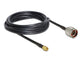 DeLOCK 89465 koaxial kabel RG-58 5 m N plug SMA plug Sort