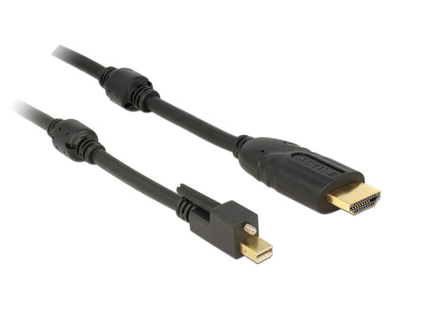 DeLOCK 83732 videokabel adapter 5 m Mini DisplayPort HDMI Sort